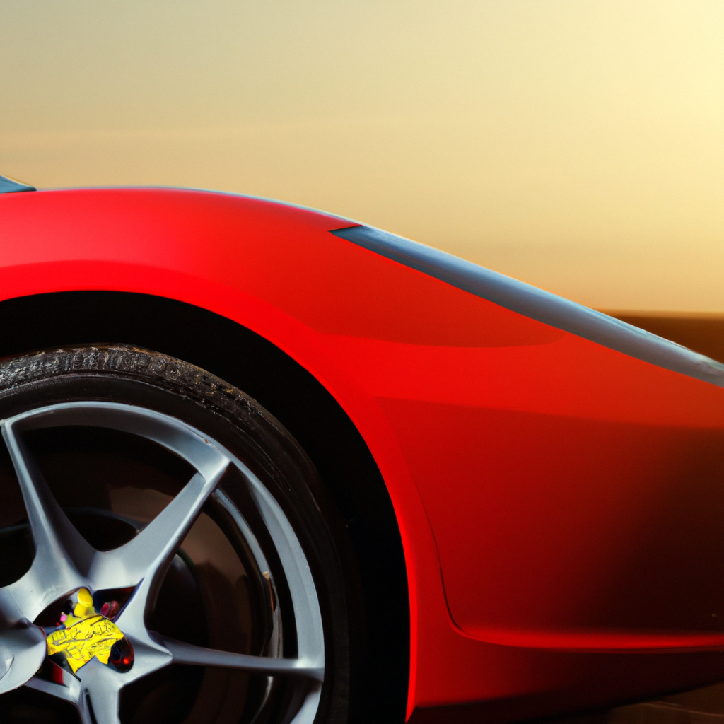 Ferrari Red Sports Car Italian Design Sunset
