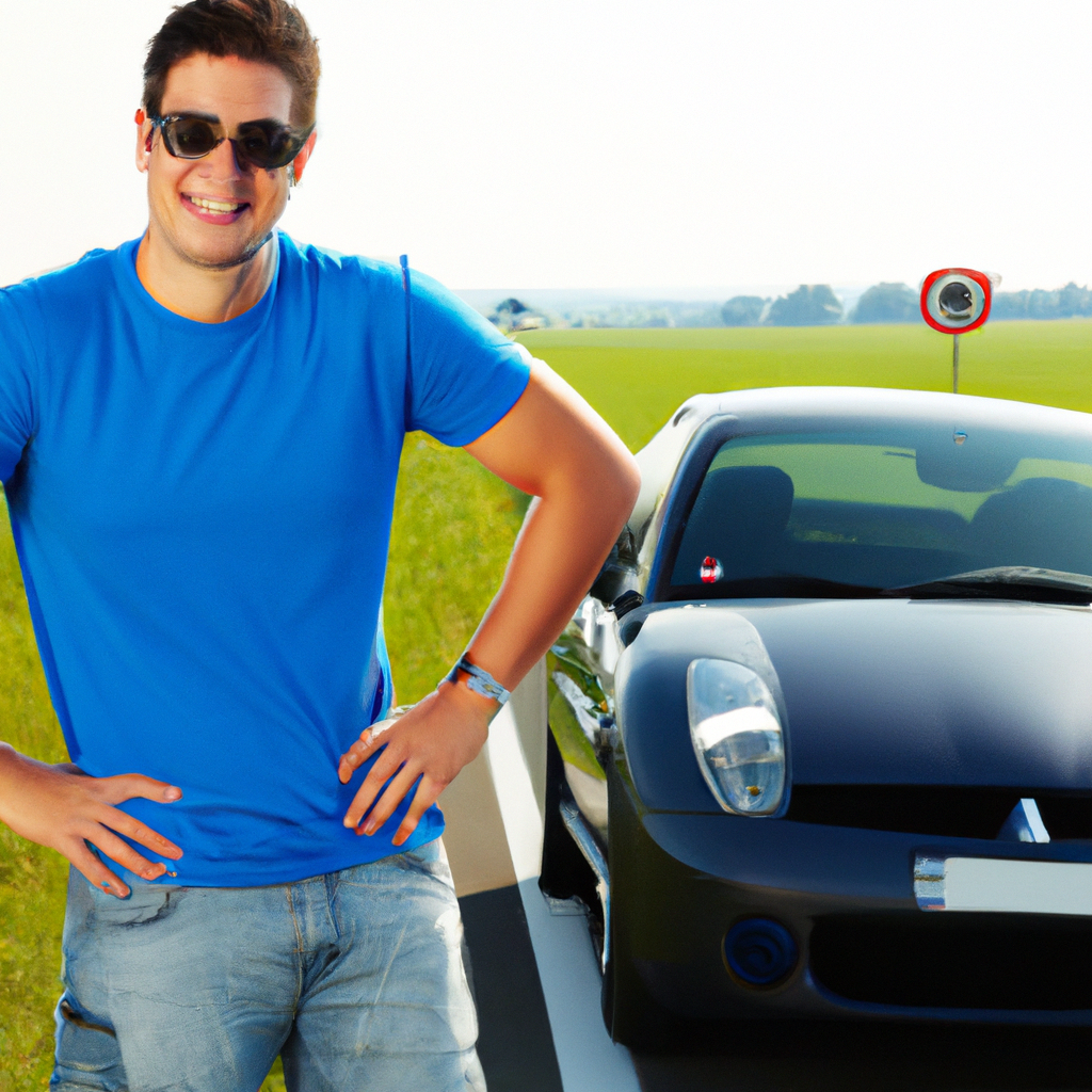 Young Enthusiast With Italian Sports Car